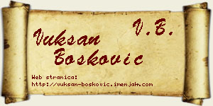 Vuksan Bošković vizit kartica